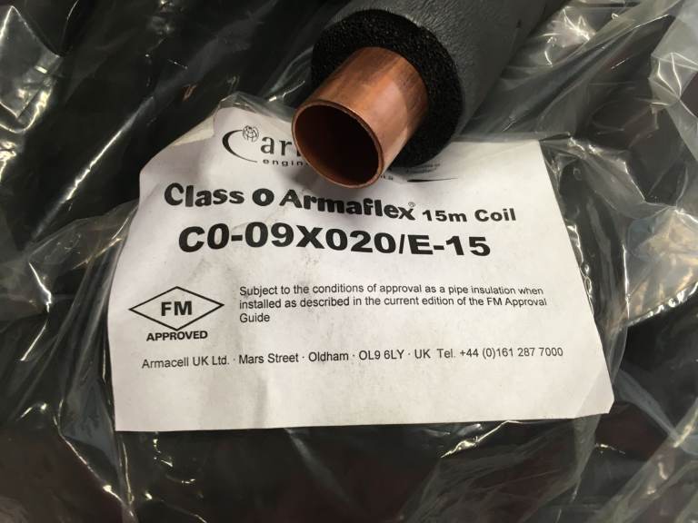 Armacell 20mm x 9mm Tube Insulation 15 meters Pipe Lagging Coil