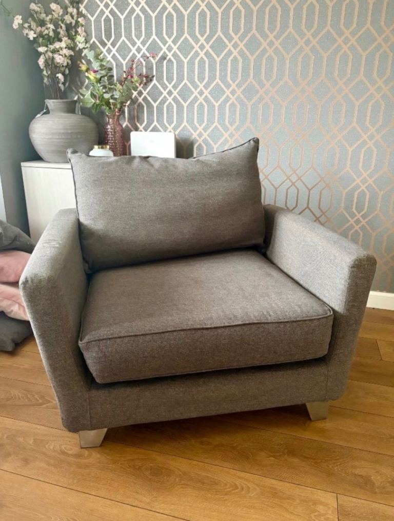 Comfy Grey Armchair – Good Condition