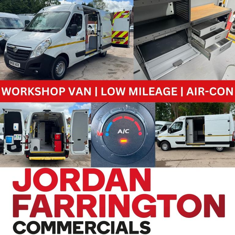2018 68 reg VAUXHALL MOVANO L2 H2 WORKSHOP VAN EURO 6 LOVELY LOW MILEAGE*AIR-CON