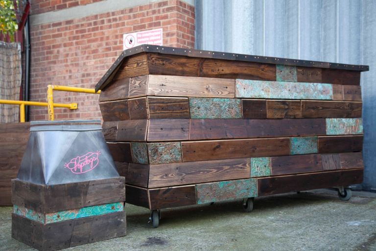 Wooden Diamond Copper Cladded Market Festival Stall Frontage