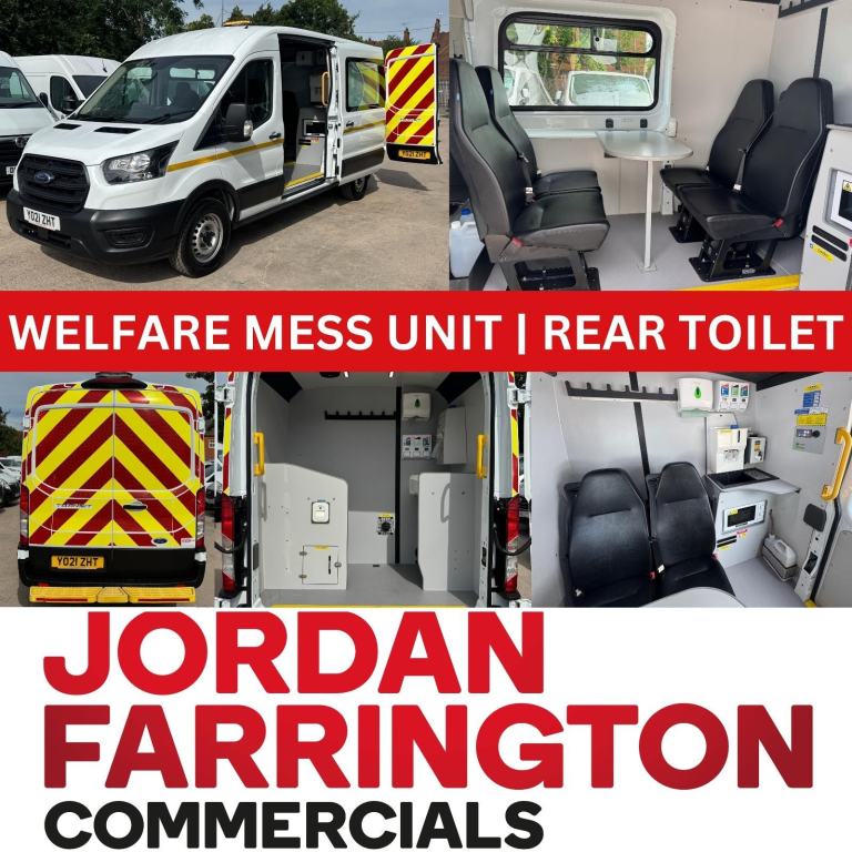 2021 FORD TRANSIT L3 H2 350 EURO 6 WELFARE CREW MESSING VAN WITH REAR TOILET