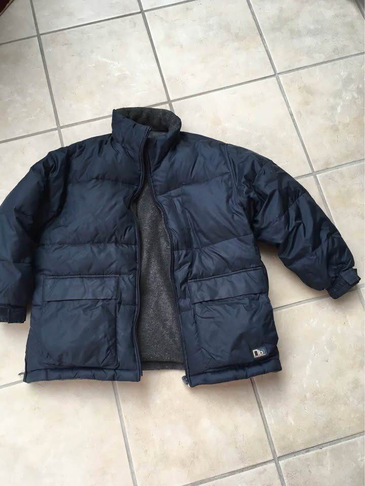 WARM ZARA BOY REVERSIBLE DOWN ANORAK - NAVY - age 10