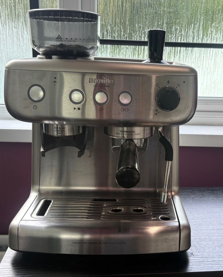 Breville Barista Max Espresso Machine - Silver, Good Condition