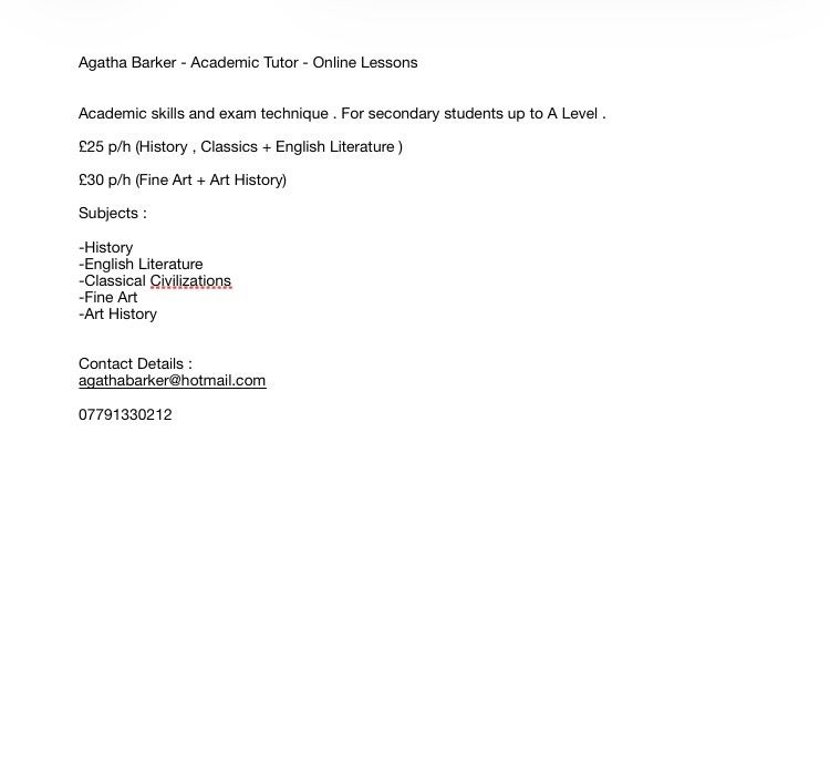 Academic Tutor (Online Only)