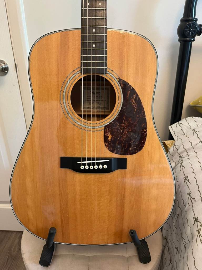Beautiful Vintage 1990s 'Sigma by Martin' DM-18 Dreadnought Acoustic Guitar