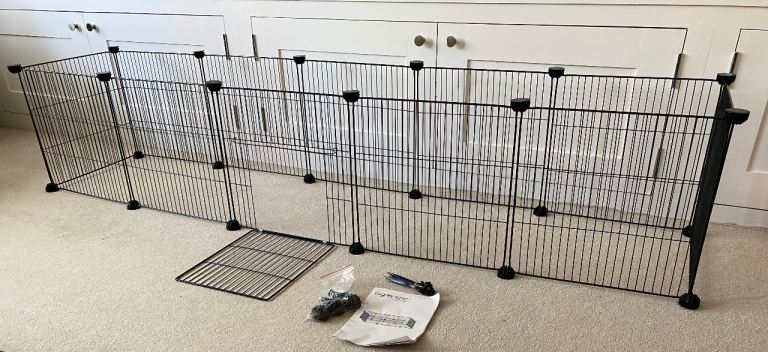 Pet Playpen Rabbit Hamster Guinea Pig Turtle Hedgehog Run with Door Playpen Wire Metal Pet Fence 