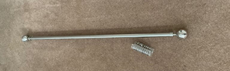 Silver curtain pole