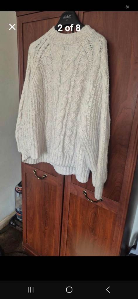 Cream Cable Knit Jumper – Good Condition