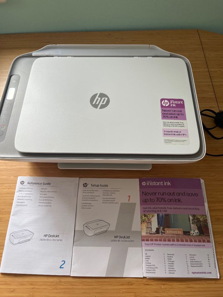 HP DeskJet Printer – White, Good Condition