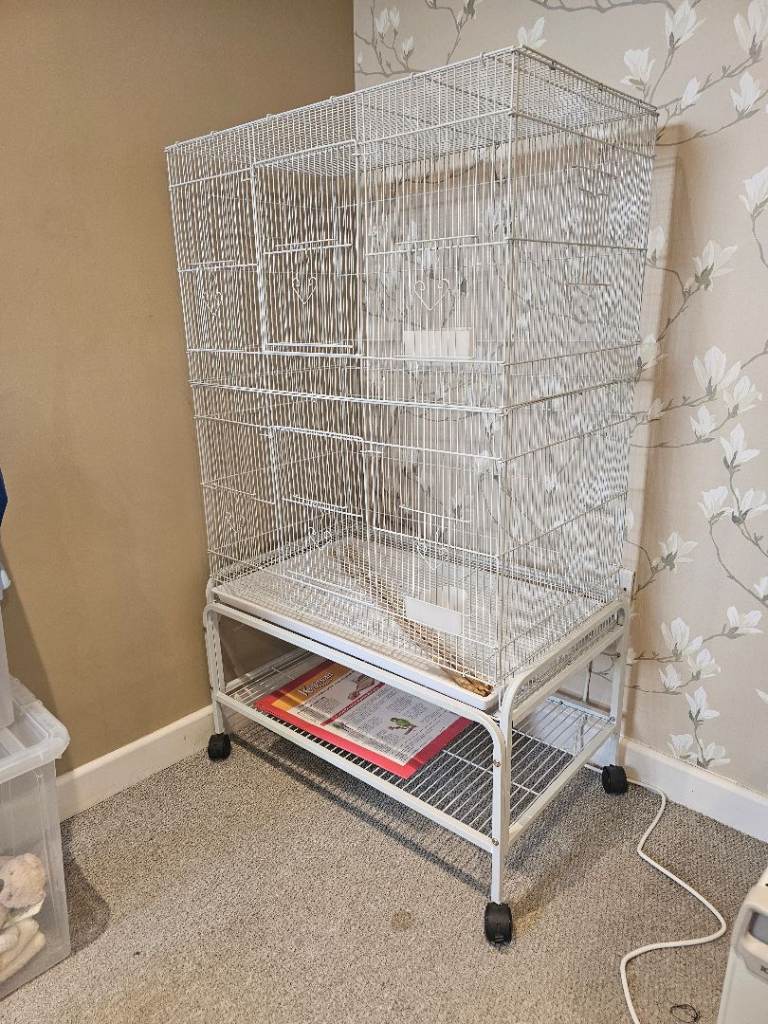 Large bird cage on wheels