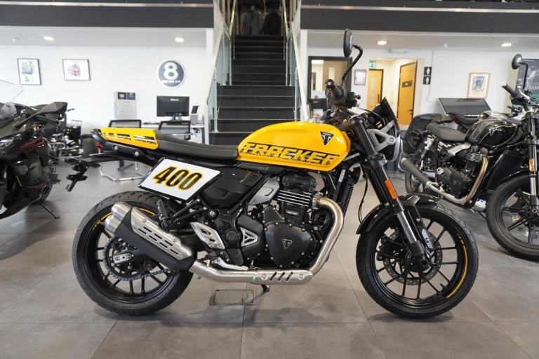 Triumph Tracker 400, 2026, Racing Yellow. IN STOCK NOW Only £5845. 