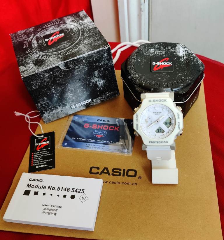 Casio G-Shock GA-2300 White Watch with Box and Papers