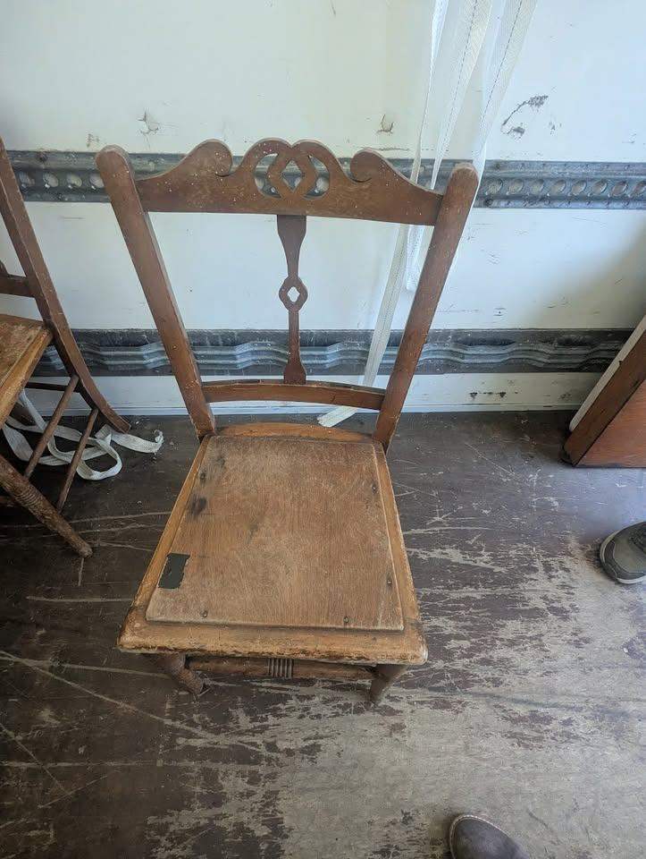 Single Vintage Dining Chair for Upcycling