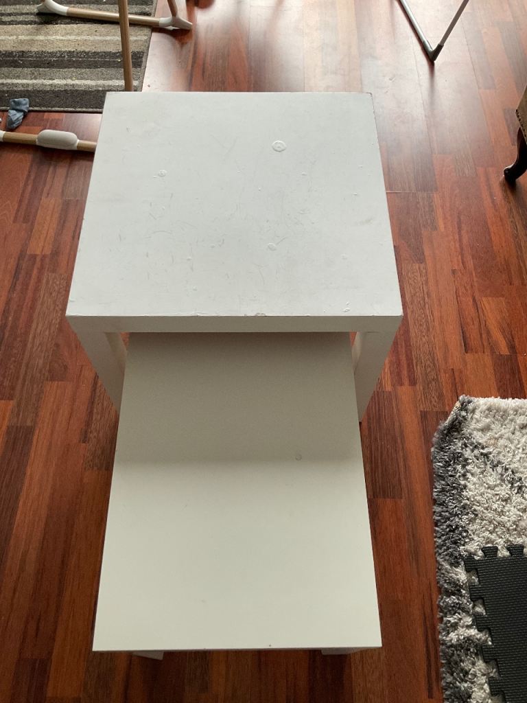 White Nesting Side Tables - Set of 2