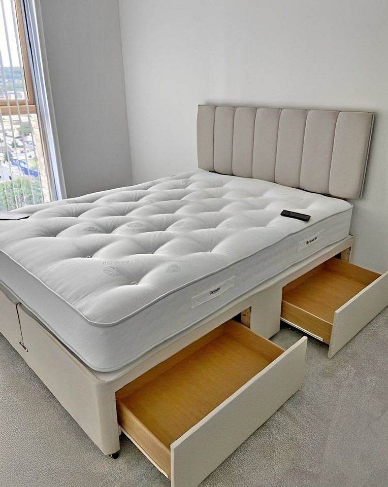 Premium DIVAN 4FT6 Double Bed Base >With Mattress + Storage Drawers >> Huge 20% Off >> Order Today>>