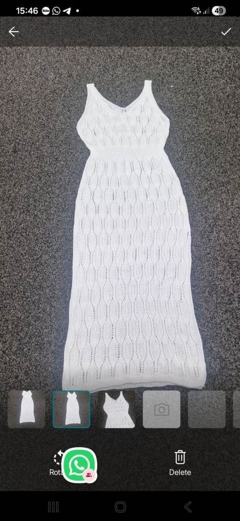 White crochet open knit maxi dress sleeveless boho beach summer