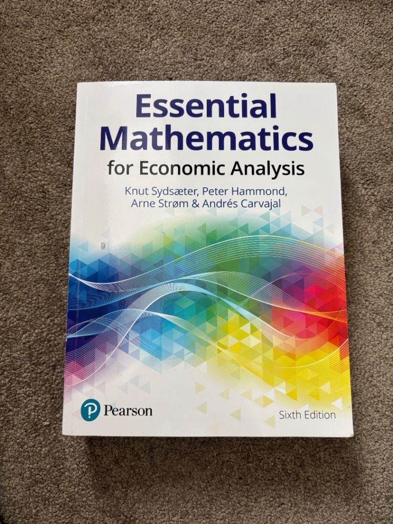 Essential Mathematics for Economic Analysis 