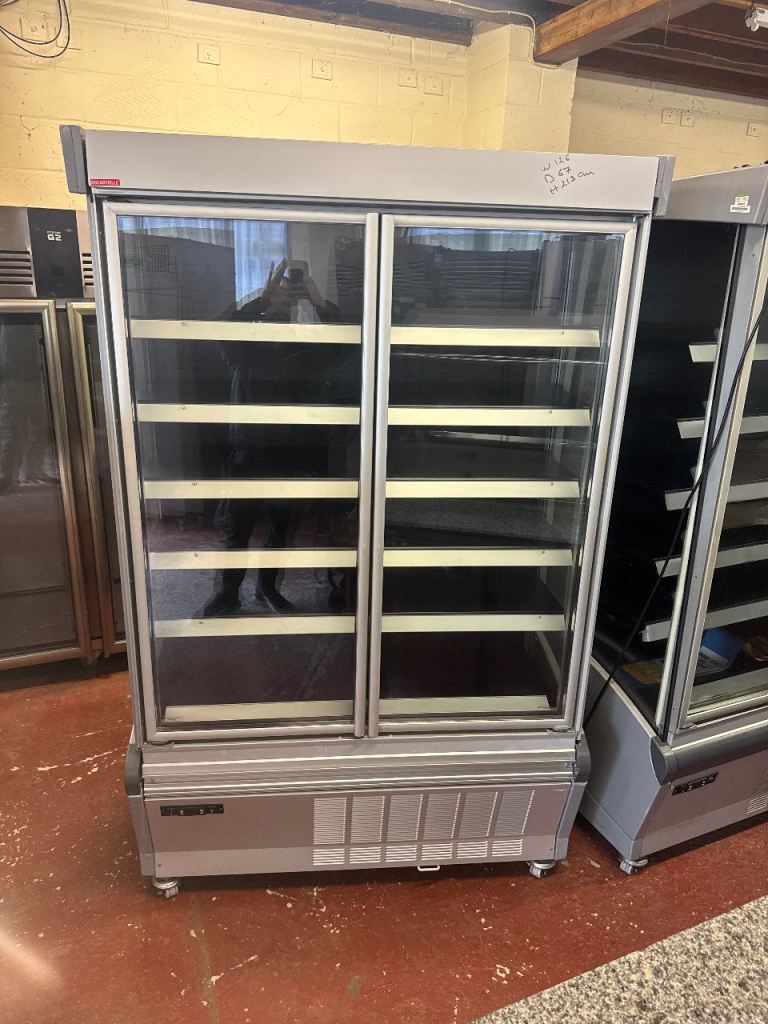 Commercial display double door fridge cafe shop supermarket 