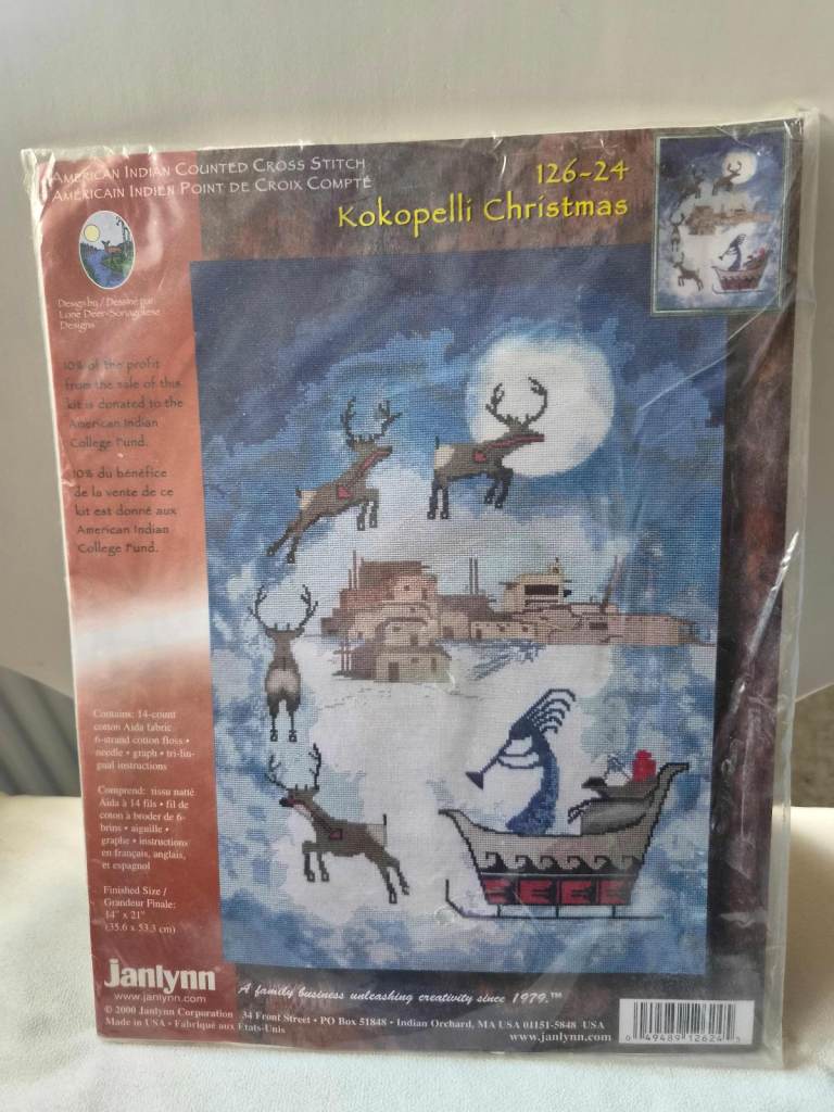 Janlynn Kokopelli Christmas Themed Cross Stitch Kit – NEW