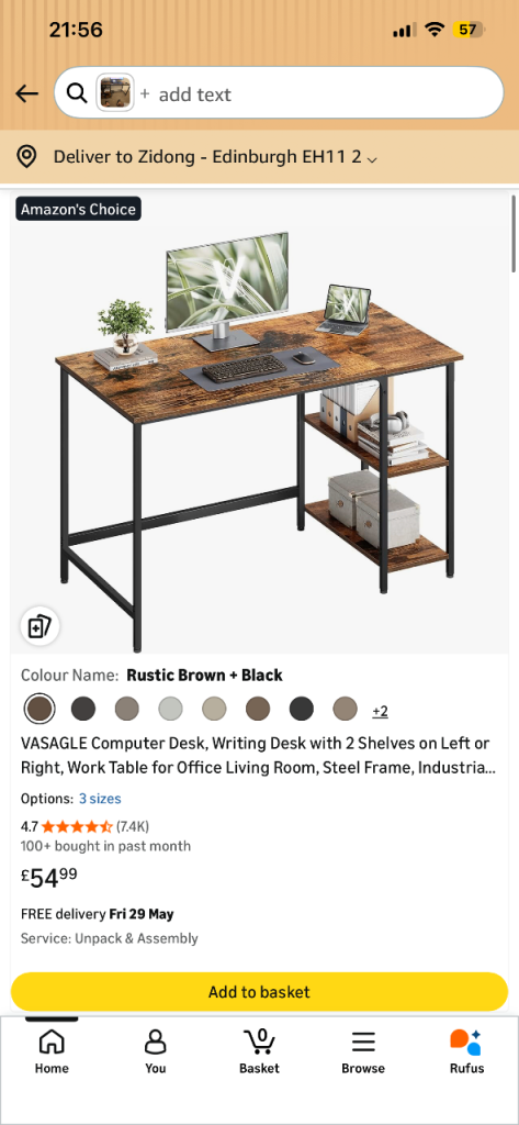 Moving sell—collection only from EH 11