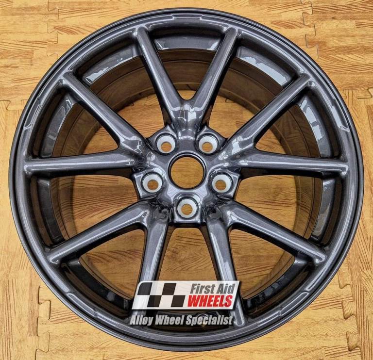 TESLA MODEL 3 1x 18'' GENUINE AERO GLOSS GREY REFURBISHED ALLOY WHEEL S591G