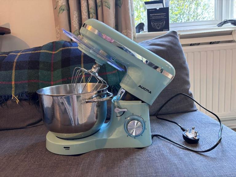 Aucma Stand Mixer, 6.2L Food Mixer with Bowl, Dough Hook, Wire Whip & Beater 