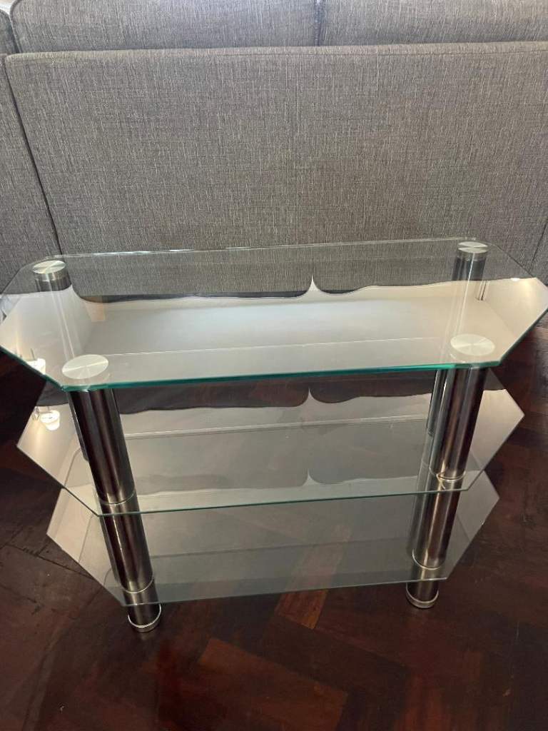 glass tv stand