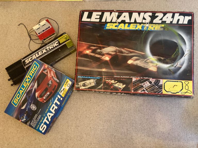 Vintage collectible Le Mans & Audi TT + track Scalextric 