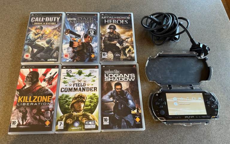 Sony PSP Console with 6 Games