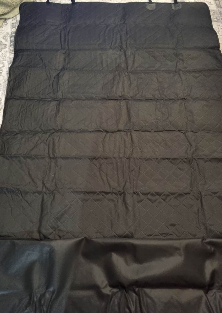 Brand new dog car boot liner with boot overhang