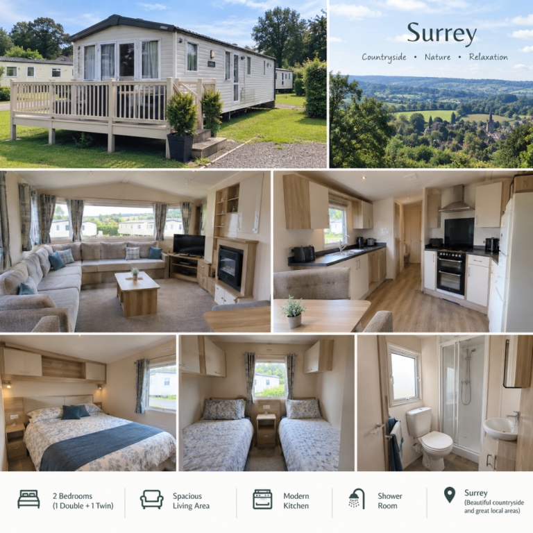 2 Bed Static Caravan Woking - DSS accepted
