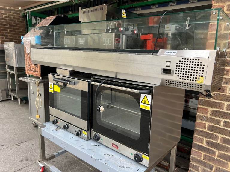 2M COLD TABLE TOP TOPPING FRIDGE CAFE RESTAURANT CATERING COMMERCIAL KITCHEN FAST FOOD SHOP