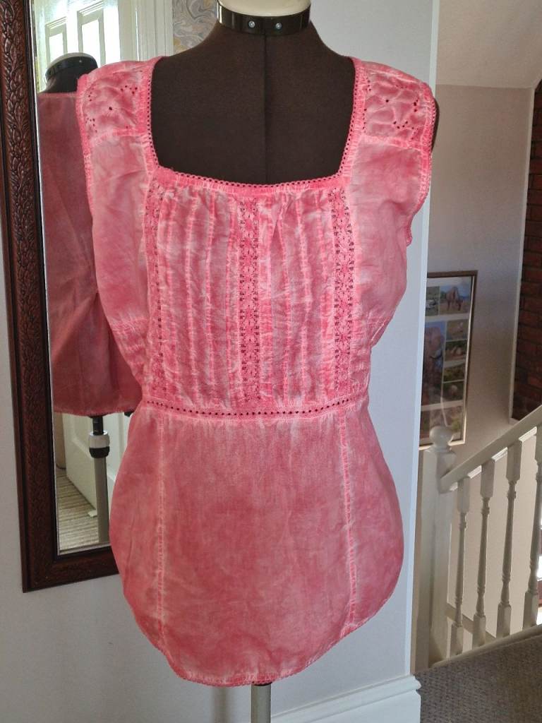 Klass Coral Pink Cotton Top Size 14 – Good Condition