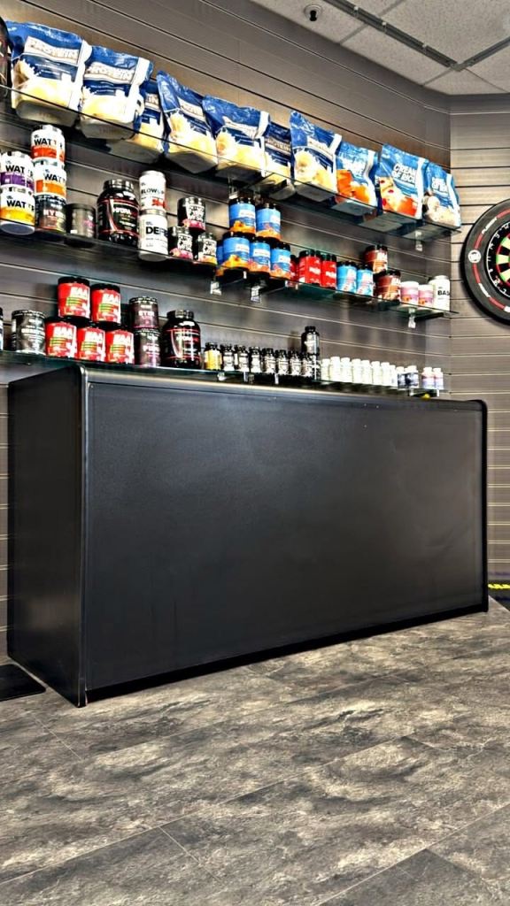 Black Retail Counter / Shop Display Unit – Good Condition
