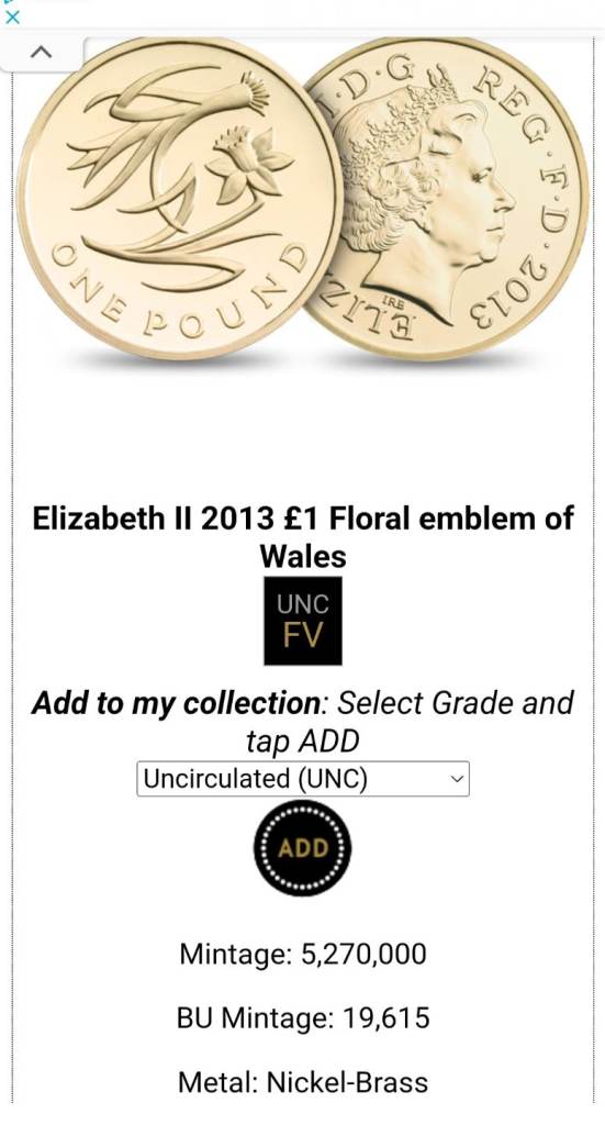 * UK COIN £1 ONE POUND ELIZABETH II (2) D•G REG F•D 2013 PLEIDIOL WYF I’M OWLAD BELFAST COLLECTIBLES