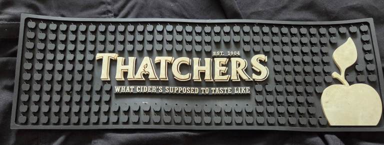 Thatchers bar mat ideal for Mancave