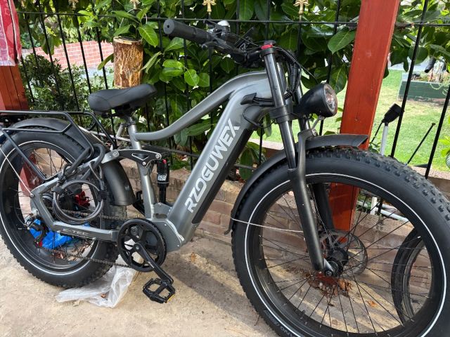 rzoguwex electric bicycle Bicycle, 26 Inch Off-Road Ebike for Adults with Removable 48V 25Ah Lithium Ion Battery, 7 Speeds with Double Shock Absorbers and Double Hydraulic Disc Brake (White) Sports & My new Rzoguwex X7 -
