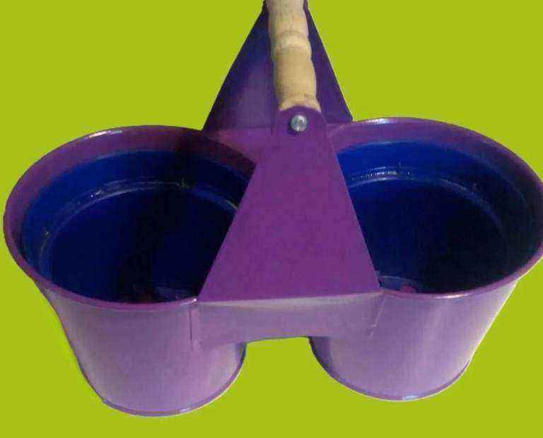 Duo Twin Purple Herbal Pots Planters with Handle and 2 Pots.POST OR COLLECT!
