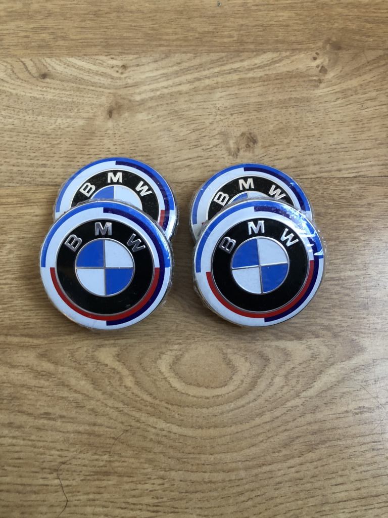 BMW M HERITAGE 50TH YEAR ANNIVERSARY Alloy Wheel Center Caps 68 MM