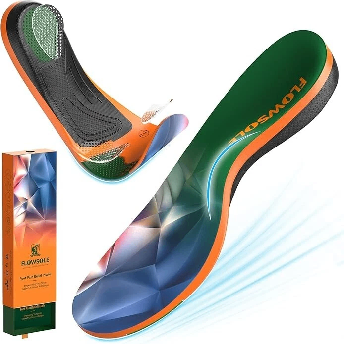 Orthotic Insoles High Resilience Arch Support Flat Feet UK 8-9