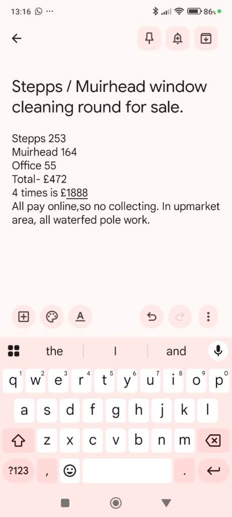 Window Cleaning round