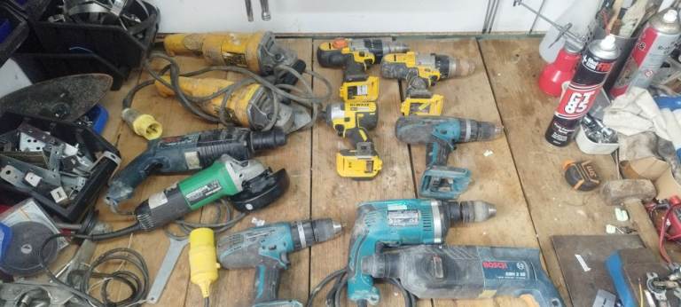 Job Lot: Spares or Repair Power Tools – Drills, Grinders & More
