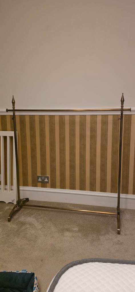 Brass Clothes Rail Wardrobe – Good Condition