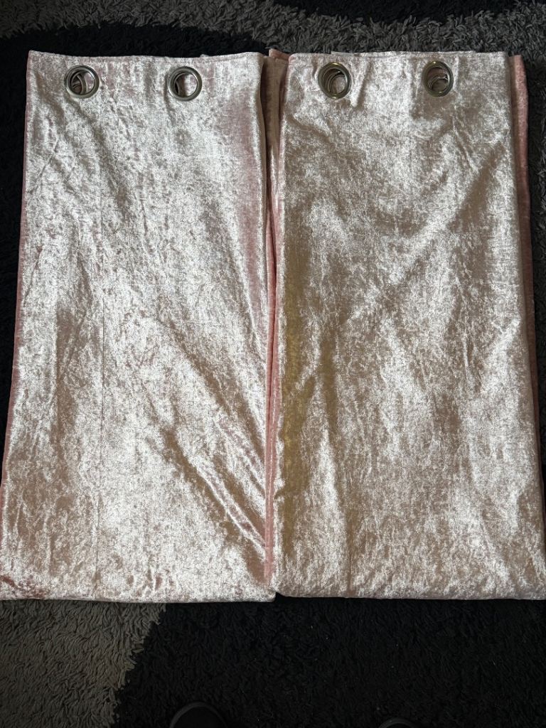 Dusty Pink Velvet Blackout Curtains 
