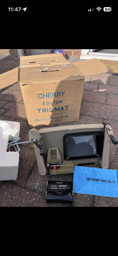 Vintage Cherry Triomat 8mm Film Editor Triomat Cine Films