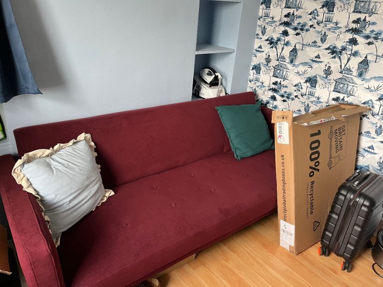 Dusk Kona Terracotta Velvet Sofa Bed