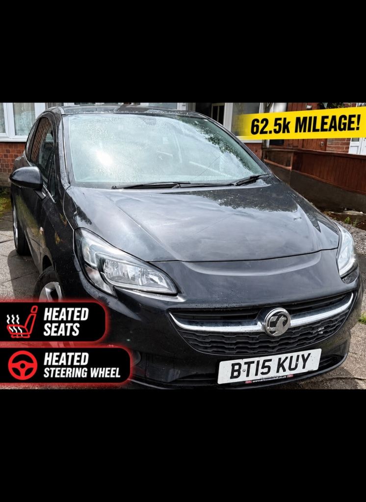 Vauxhall, Black CORSA, Hatchback, 2015, Manual, 1229 (cc), 3 doors