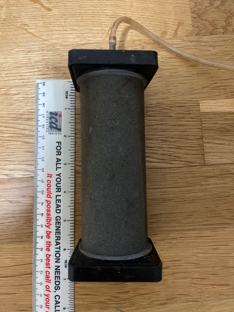 Medium Ceramic Cylinder Air Stone for Aquariums or Ponds