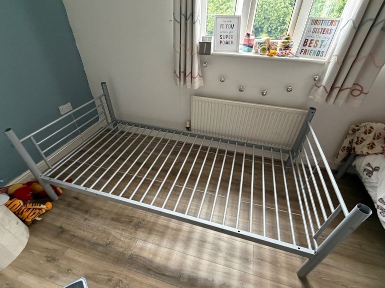 Silver Metal Single Bed Frame from Dreams