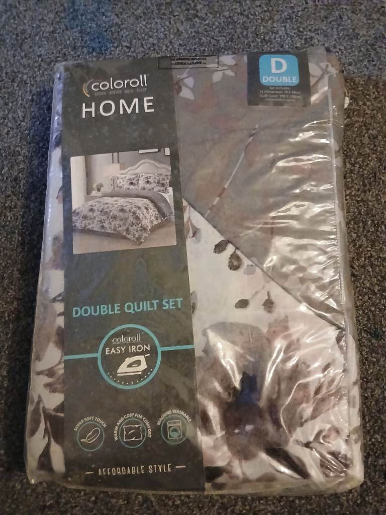 Coloroll Home Double Quilt Set – New, Floral Pattern